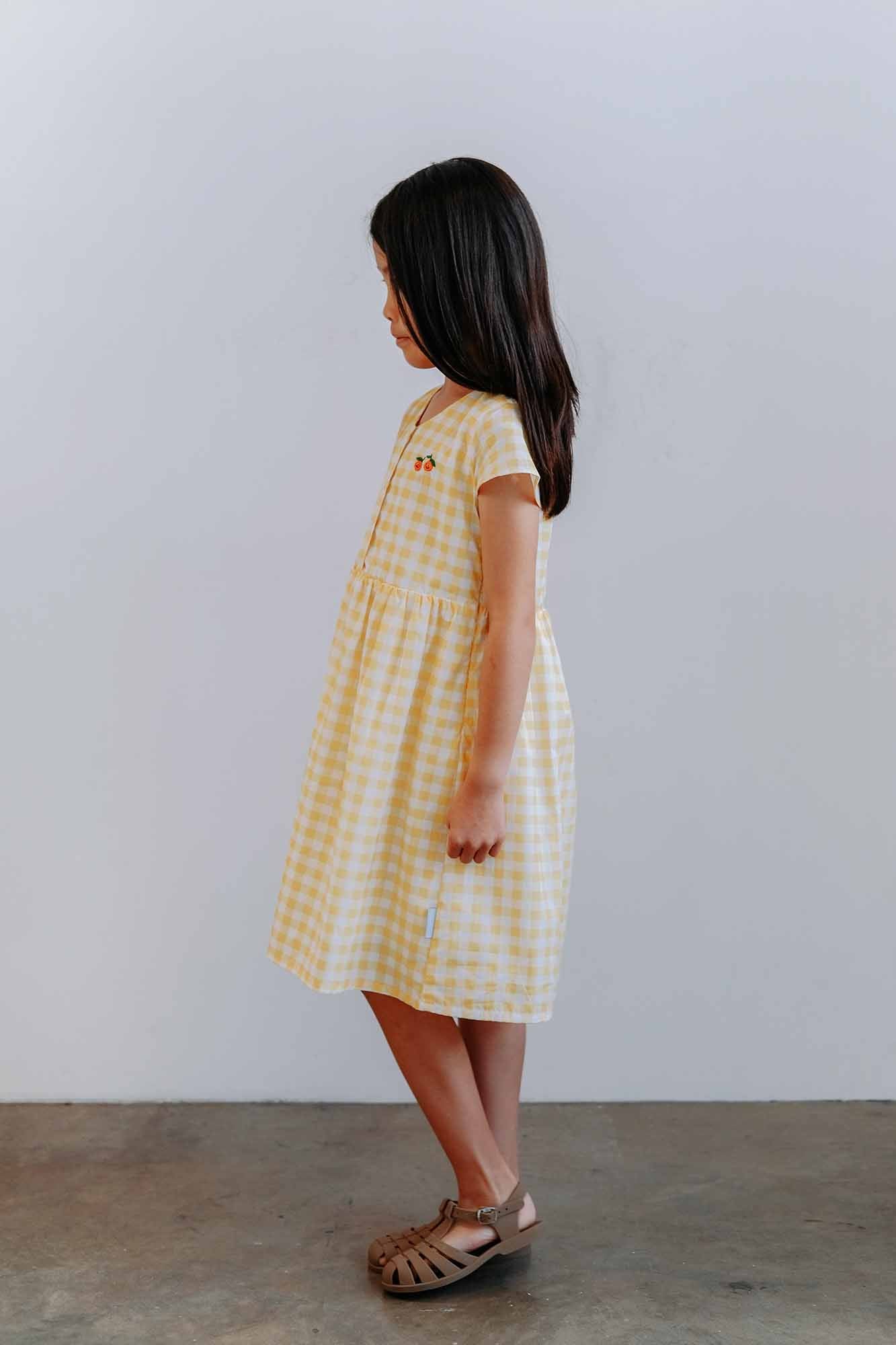 Pineapple Gingham Vest Dress