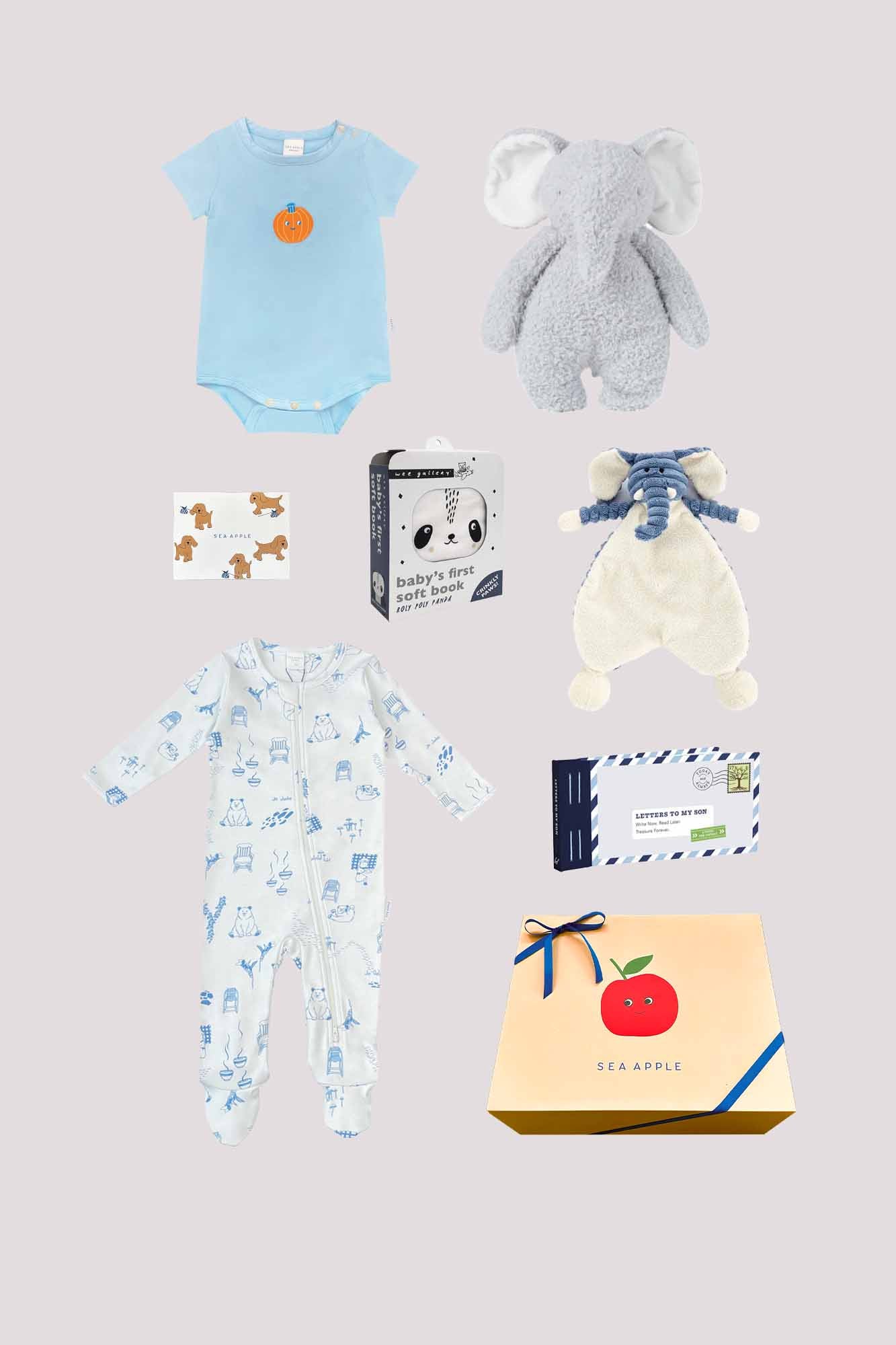 Personalisable Baby Boy Periwinkle Gift Set