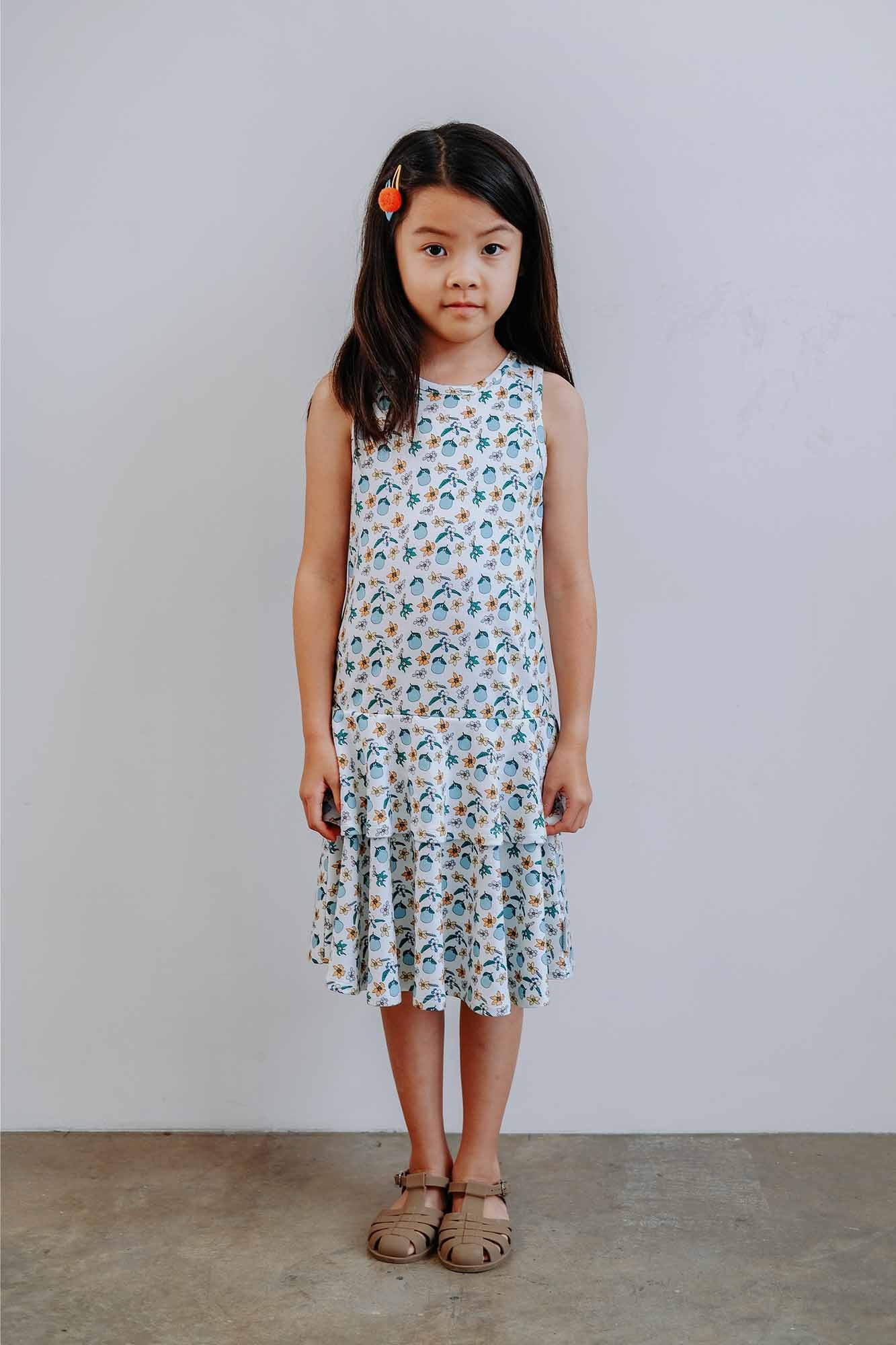 Pomelo Flower Two Tiered Sleeveless Dress
