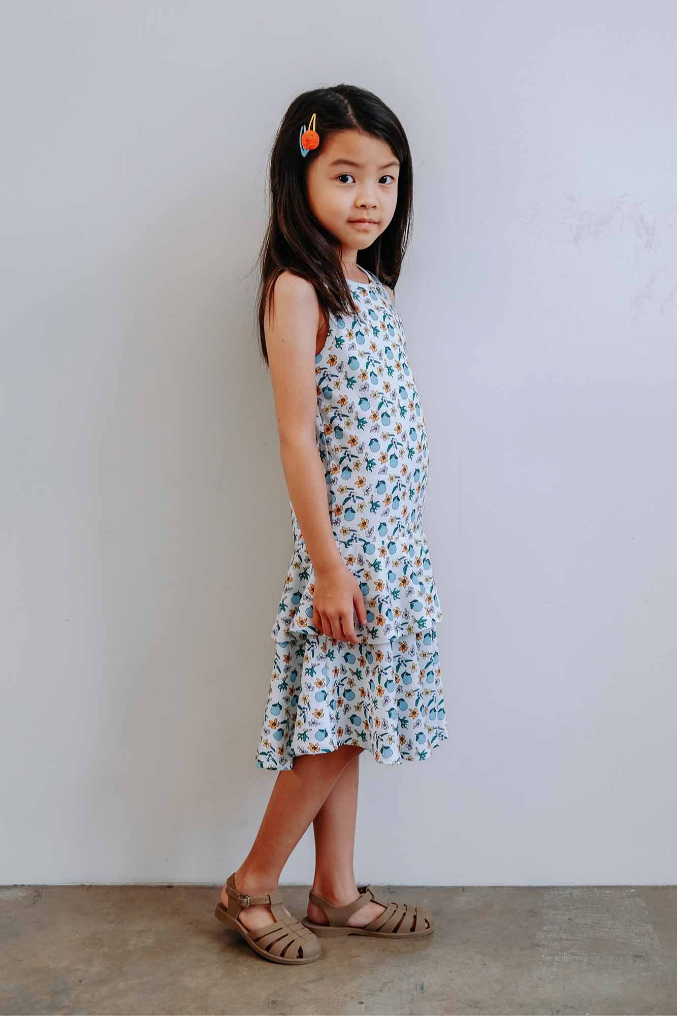 Pomelo Flower Two Tiered Sleeveless Dress