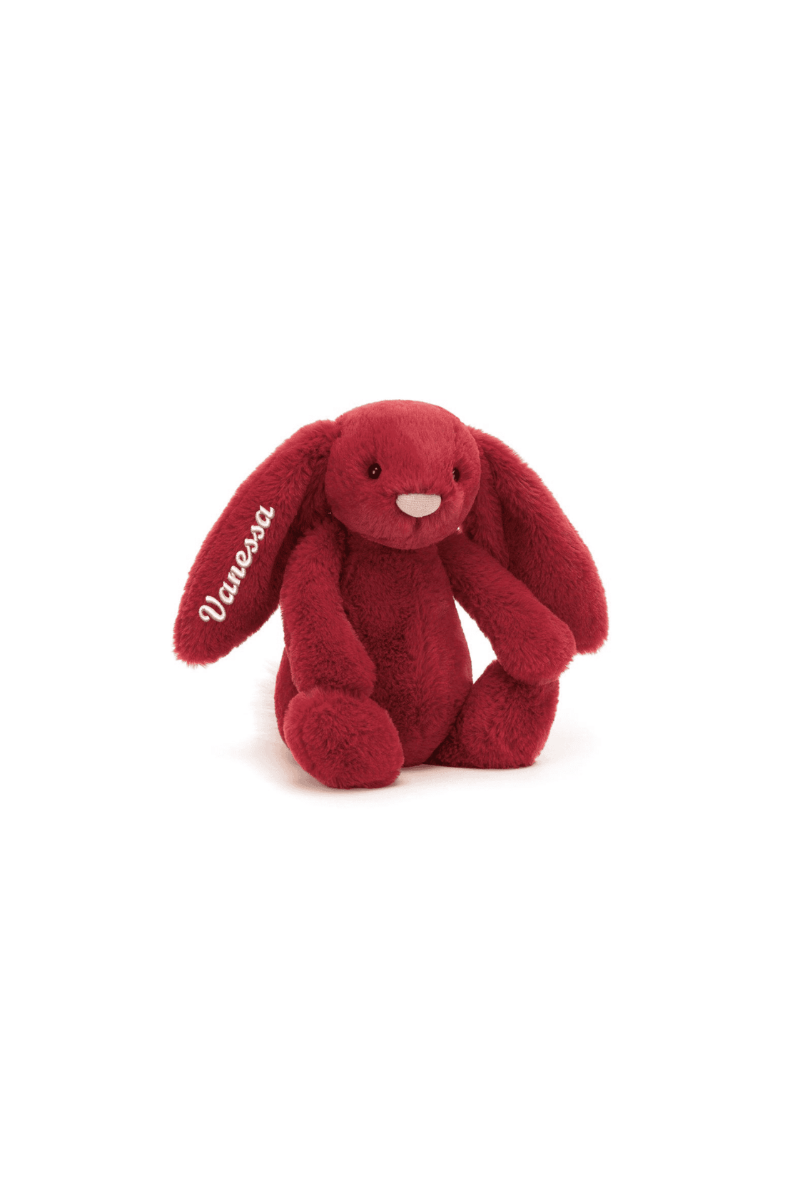 Personalisable Jellycat Bashful Luxe Scarlett Bunny Medium