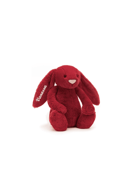 Personalisable Jellycat Bashful Luxe Scarlett Bunny Huge