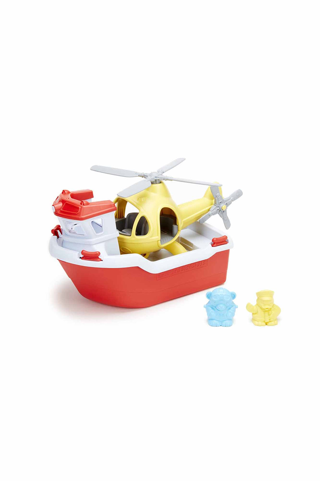 GREEN TOYS RESCUE BOAT &amp; HELICOPTER