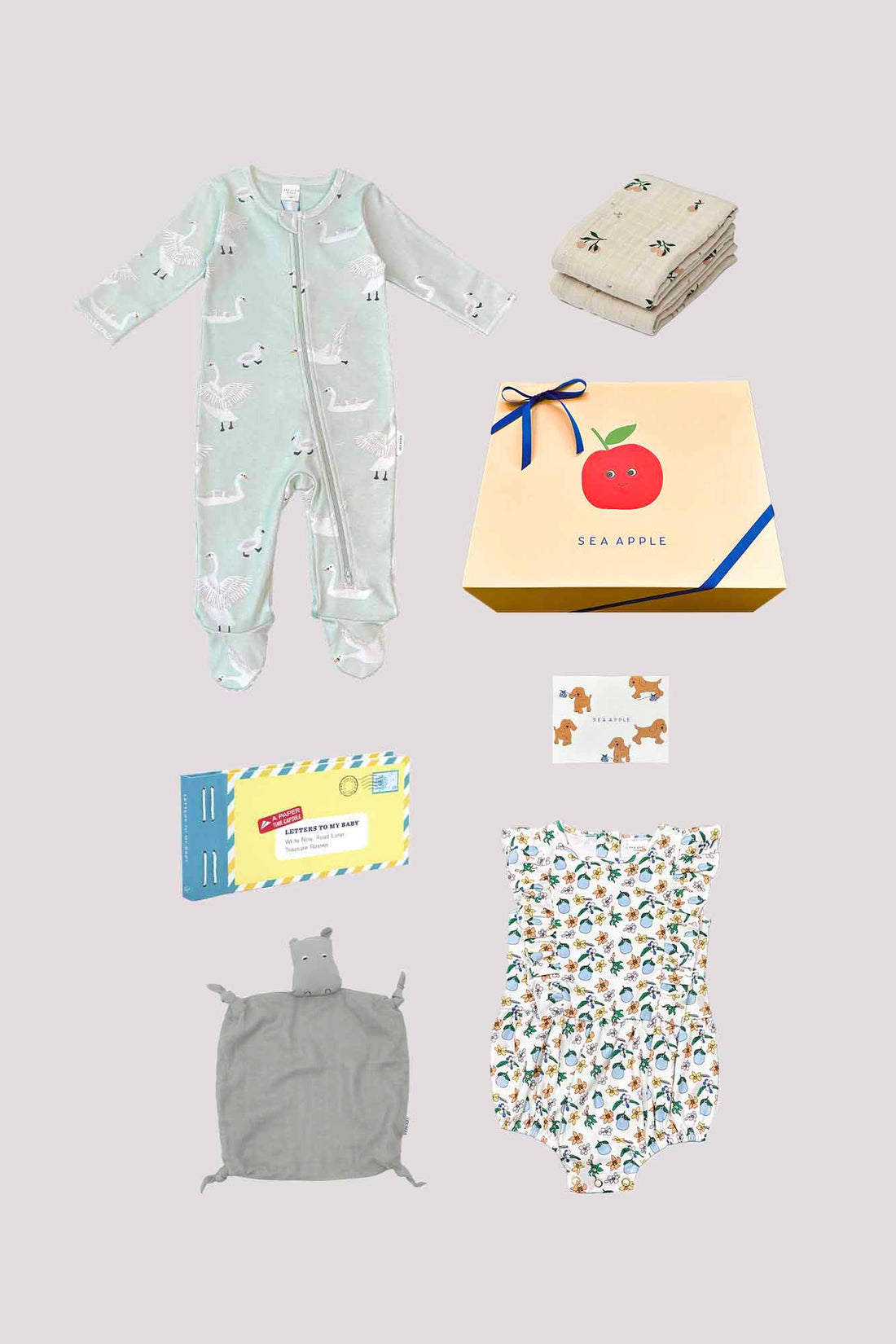 Personalisable Baby Girl Seafoam Gift Set
