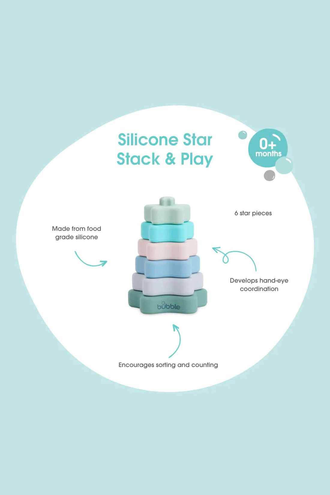 Bubble Silicone Star Stack &amp; Play