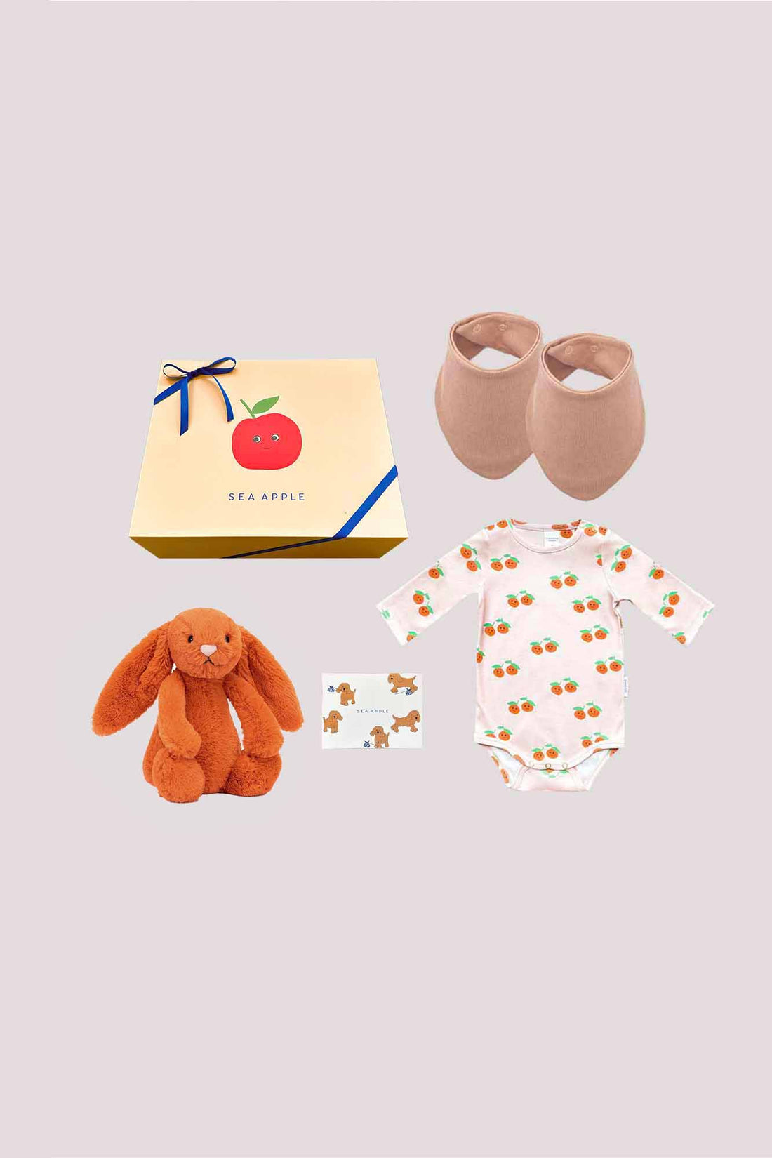 Personalisable Baby Girl Tangerine Gift Set