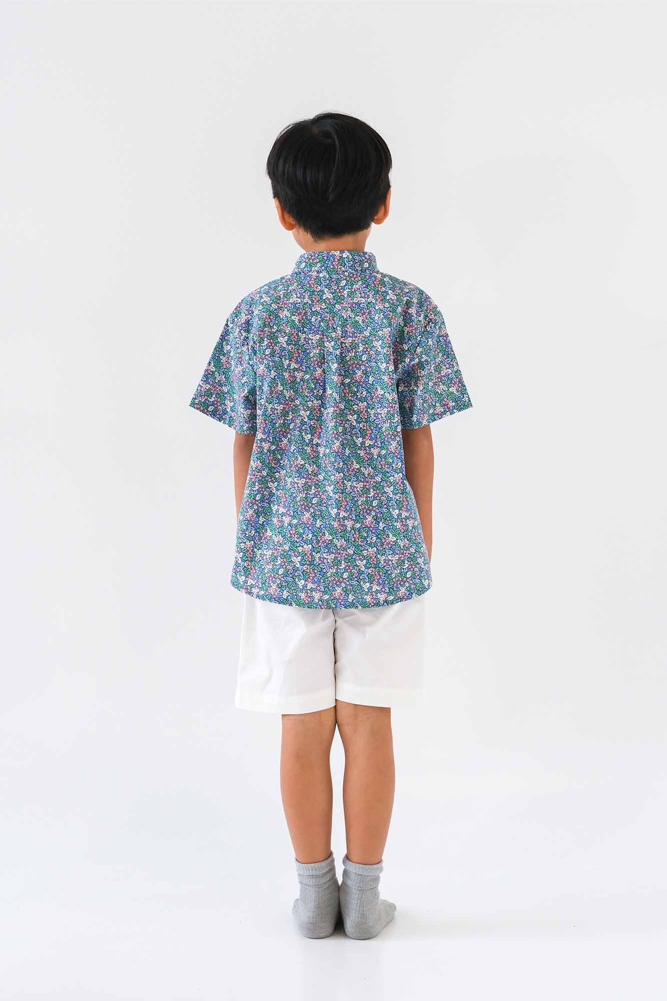 Amethyst Blooms Mandarin Shirt