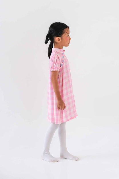 Pink Gingham Naomi Cheongsam