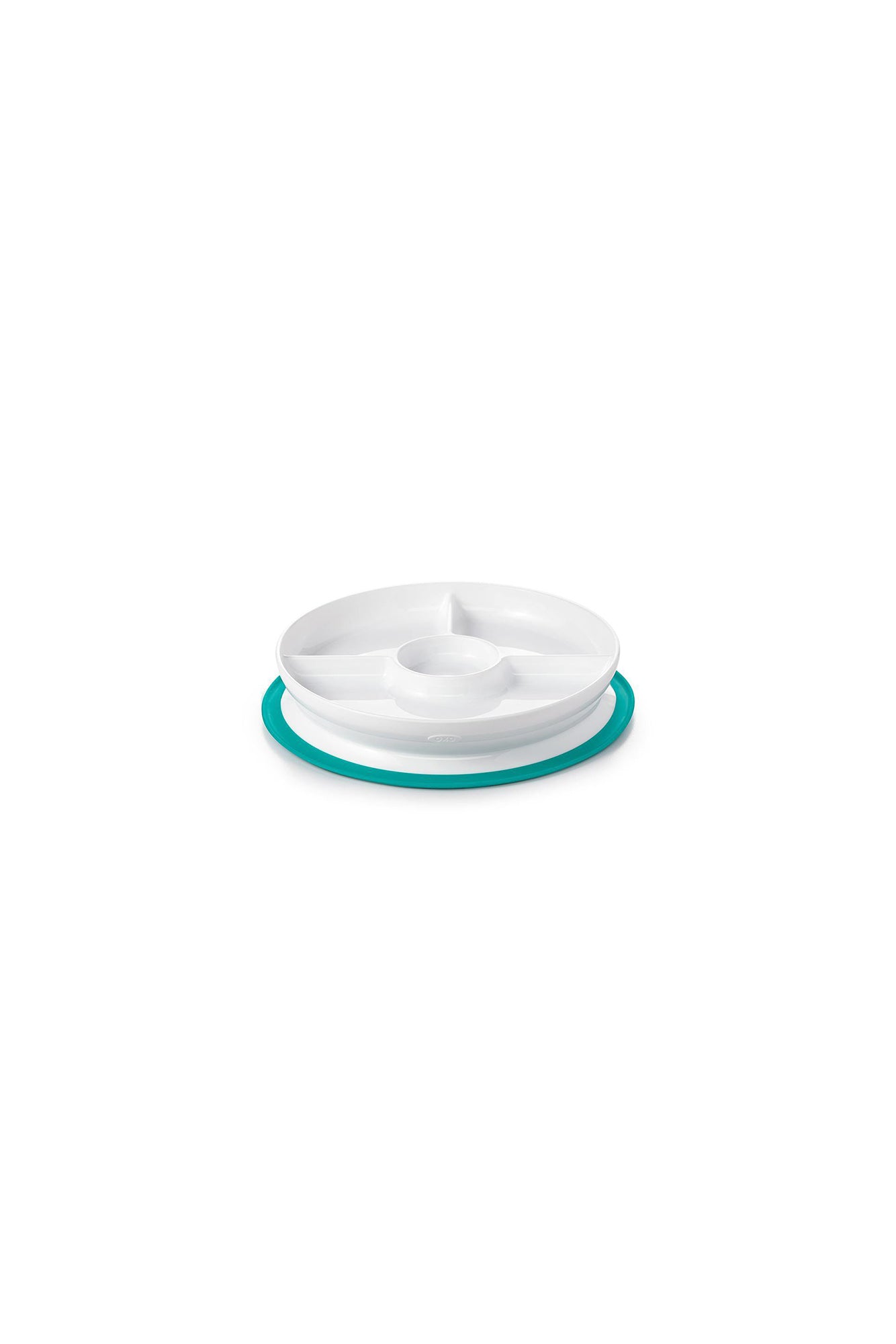 OXO TOT Stick &amp; Stay Suction Divided Plate - Sea Apple