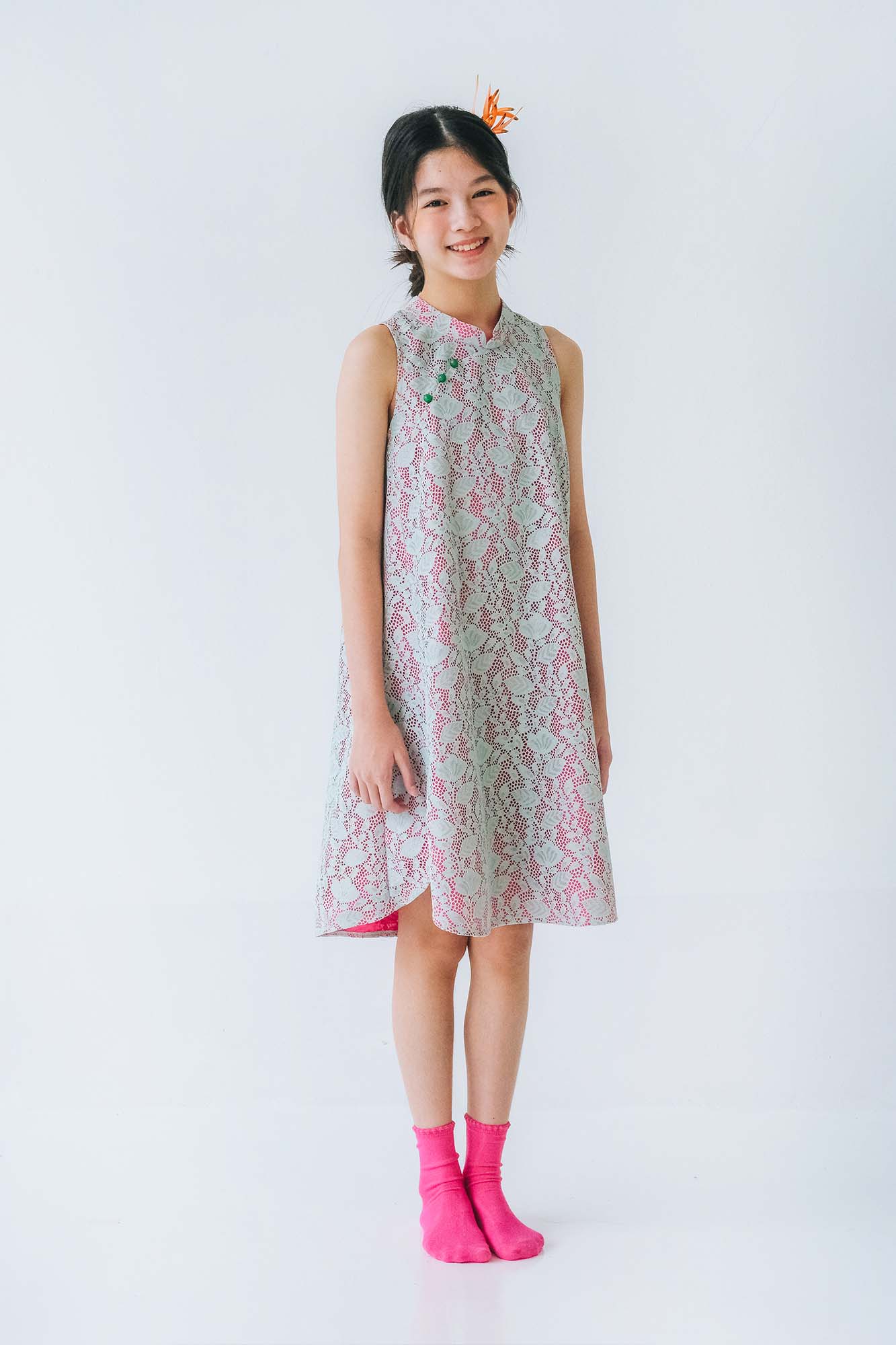 Pink Guava Lace Alex Cheongsam