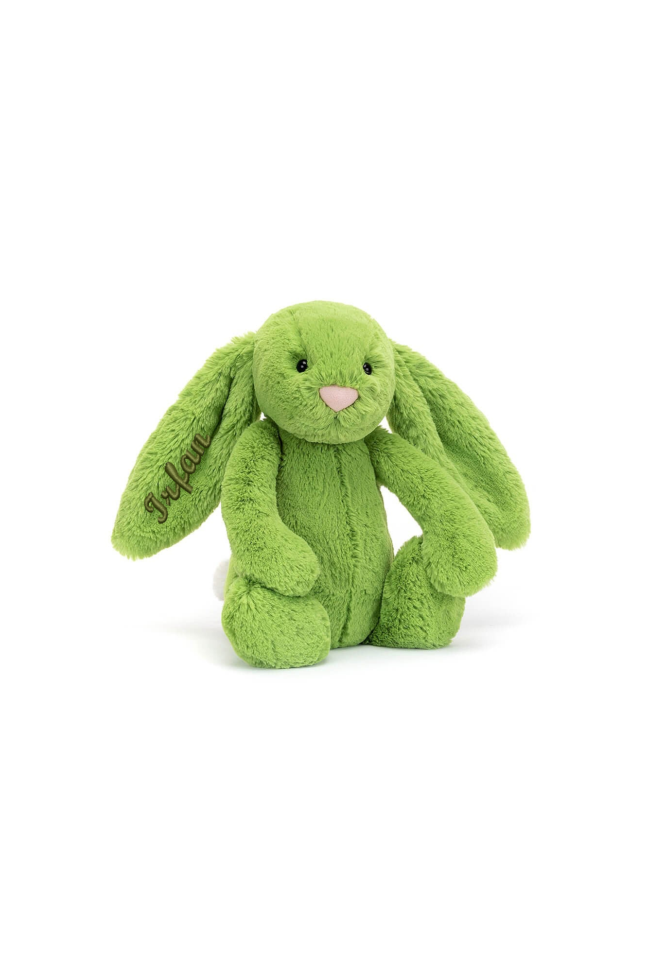 Personalisable Jellycat Bashful Apple Bunny Medium Sea Apple