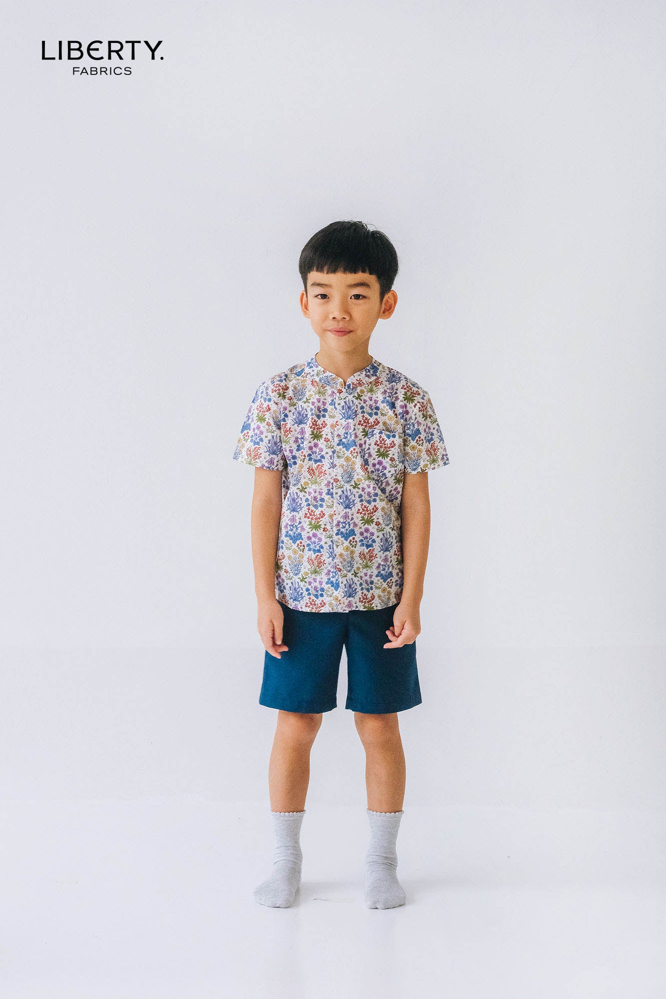 Floral Study Liberty Mandarin Shirt