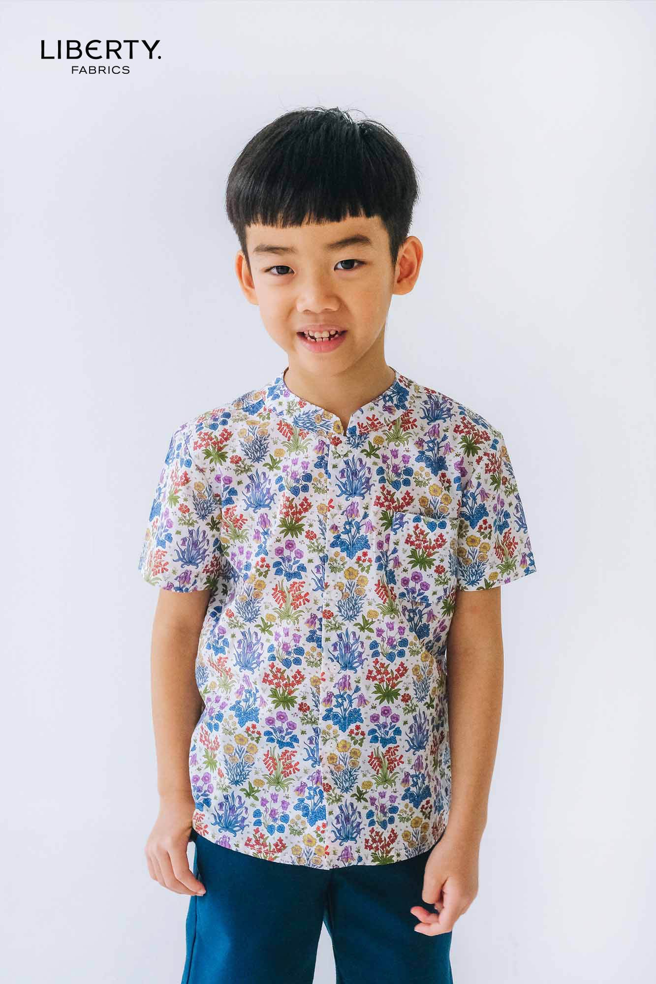 Floral Study Liberty Mandarin Shirt