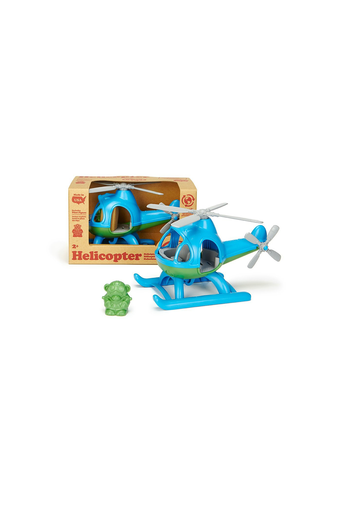 GREEN TOYS HELICOPTER BLUE - Sea Apple