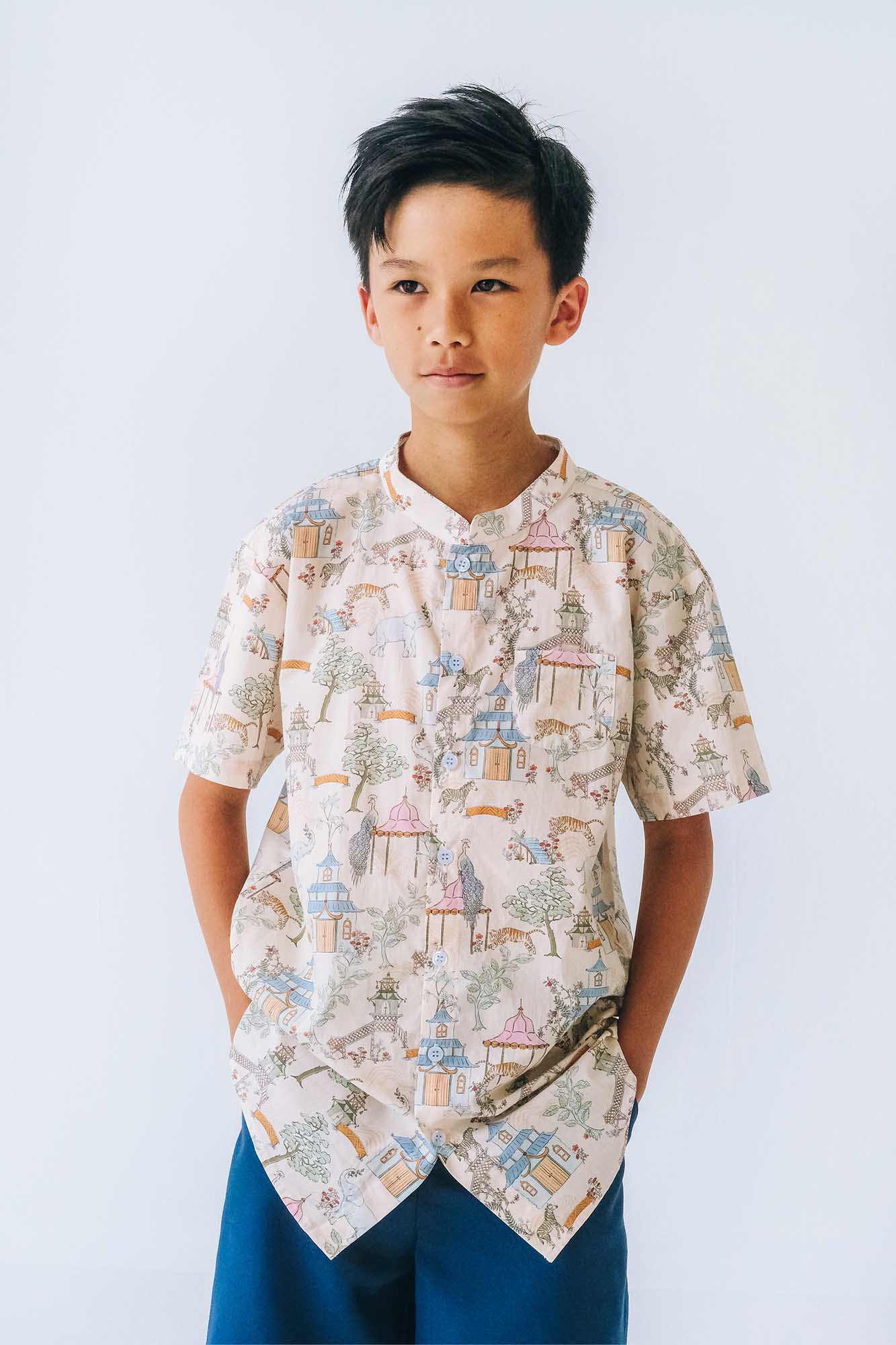 Chinese Garden Mandarin Shirt