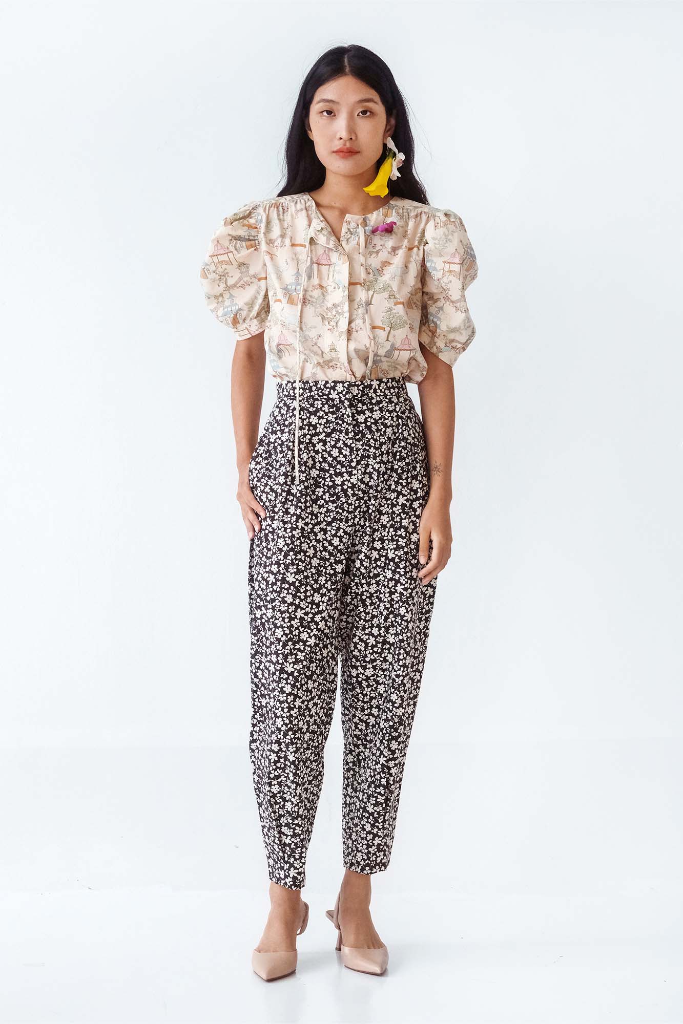 Plum Blossom Tapered Pants