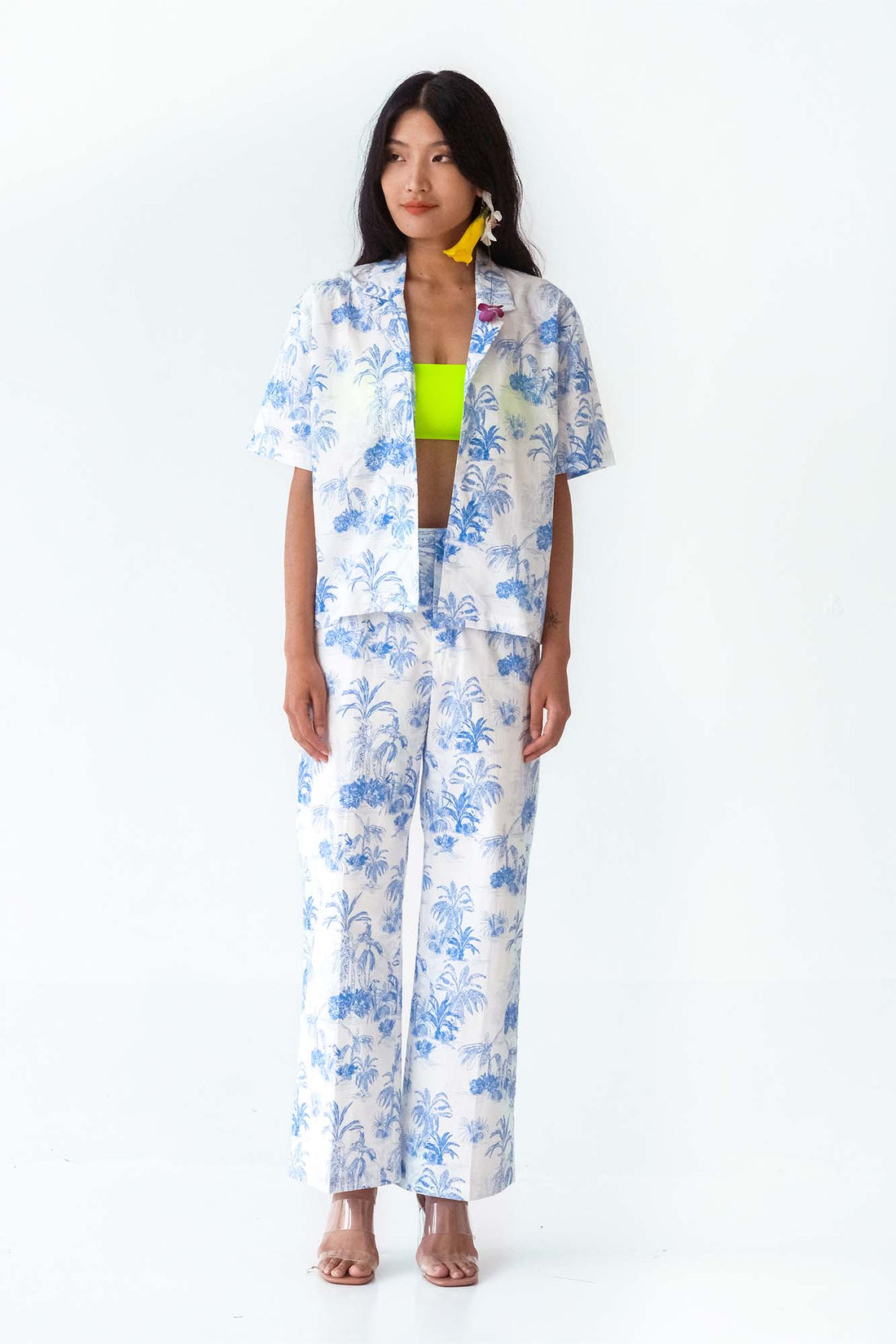 Painted Landscape Relaxed Top & Flared Pants