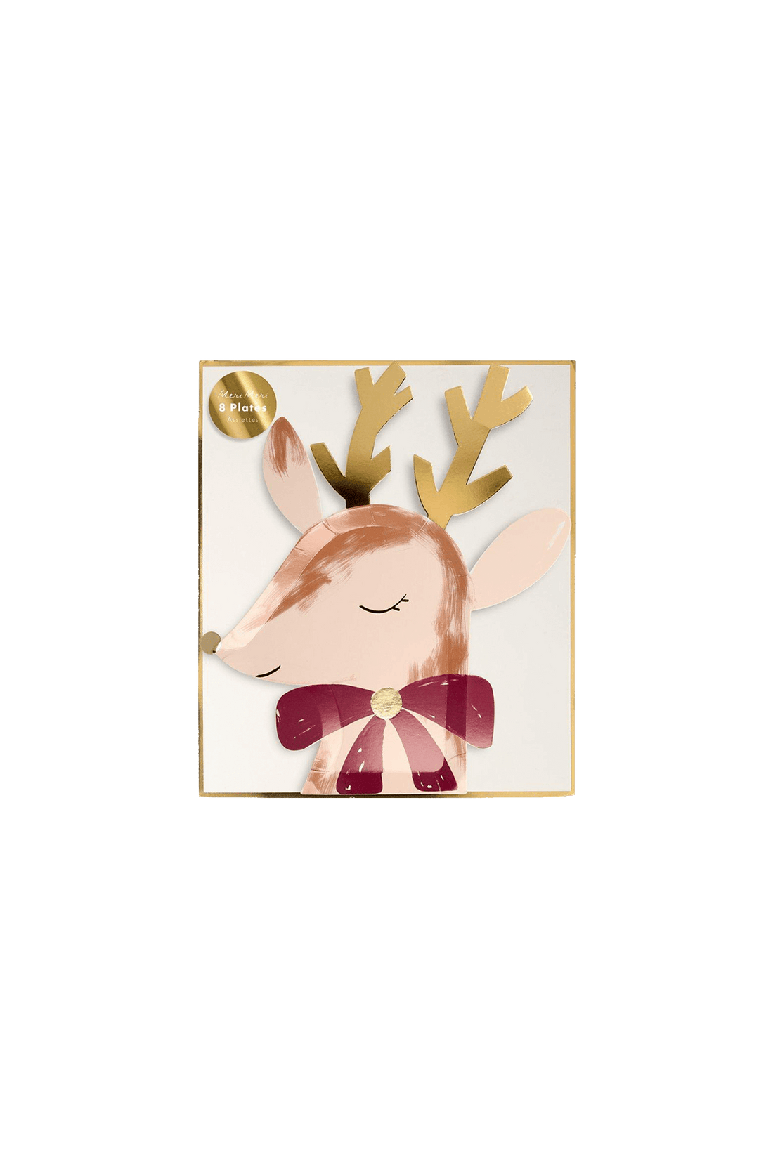 Reindeer With Bow Plates - Sea Apple