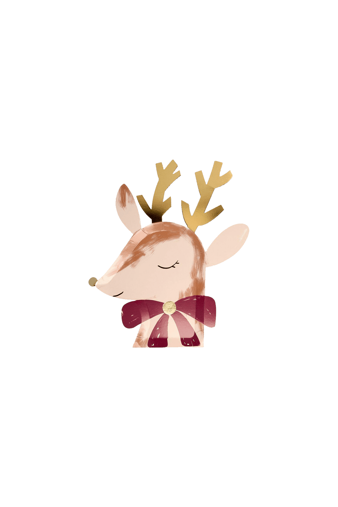 Reindeer With Bow Plates - Sea Apple