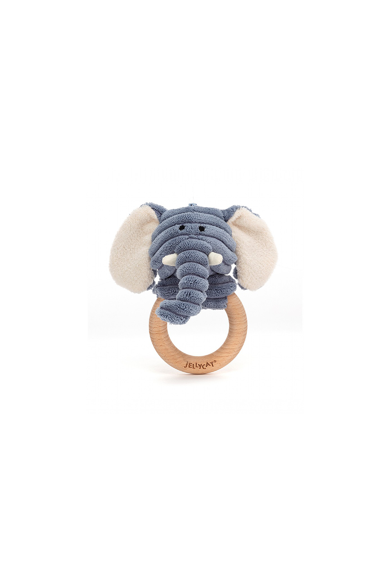 Jellycat Cordy Roy Baby Elephant Wooden Ring Toy