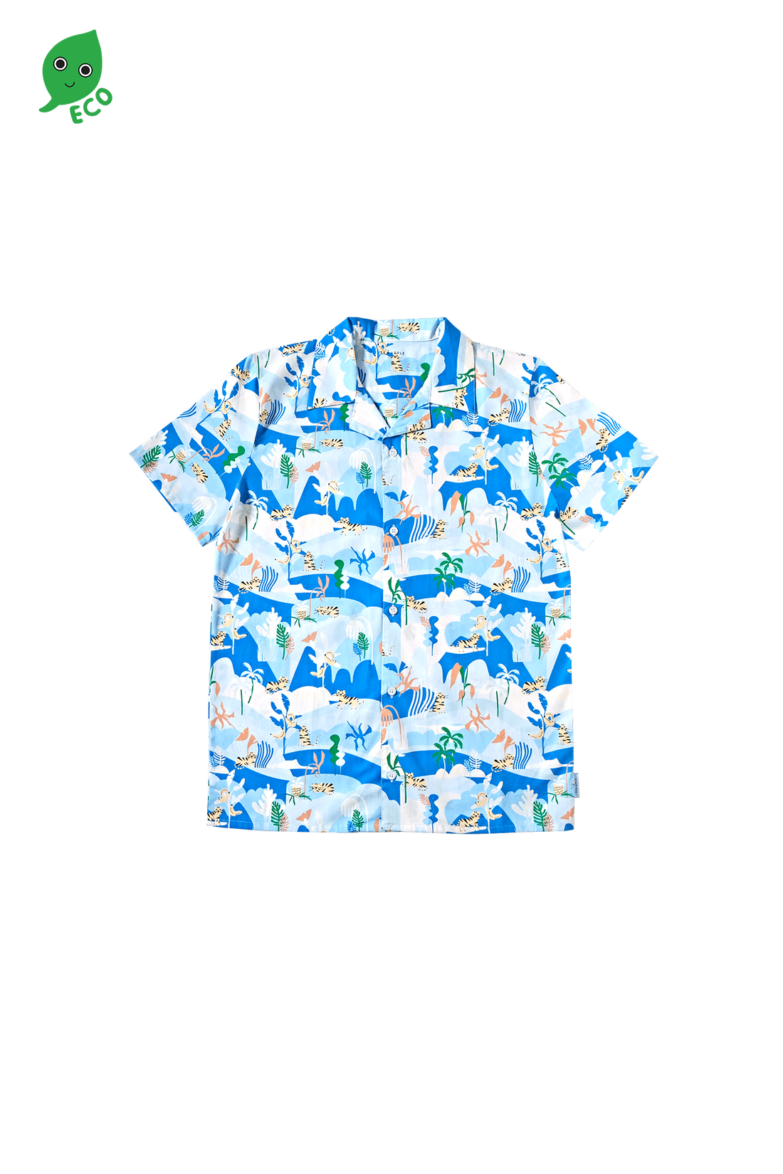 Tiger In The Forest Blue Adults Hawaiian - Sea Apple