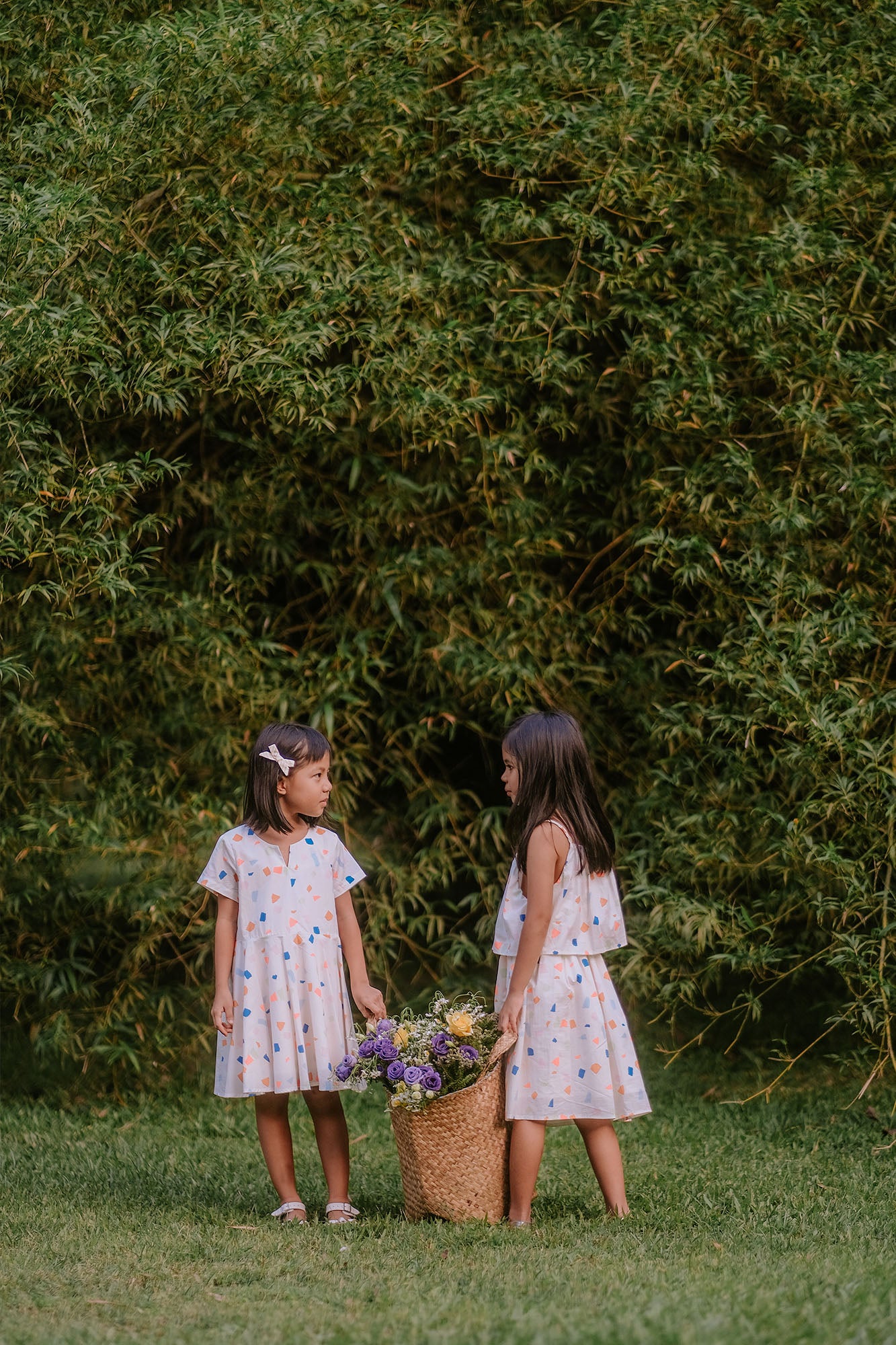 Color Speckles Swing Dress - Sea Apple