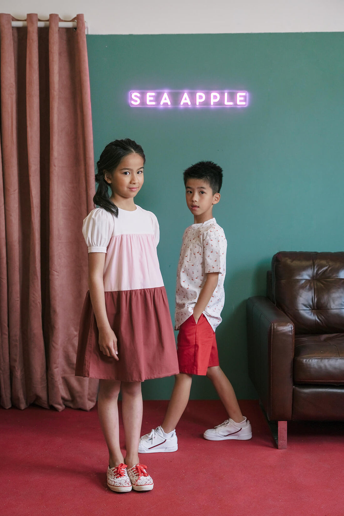 Oolong Smock Dress - Sea Apple