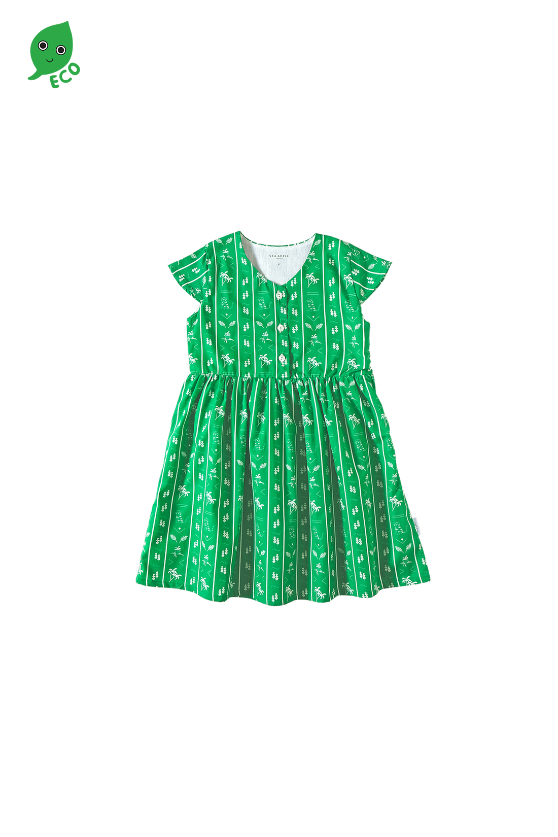 Tiger Stripe Green Vest Dress - Sea Apple