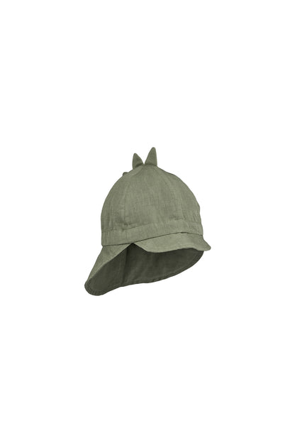 Liewood Dino Faune Green Gorm Linen Sun Hat