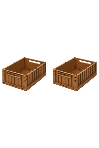 Liewood Golden Caramel Weston Storage Box M 2-pack