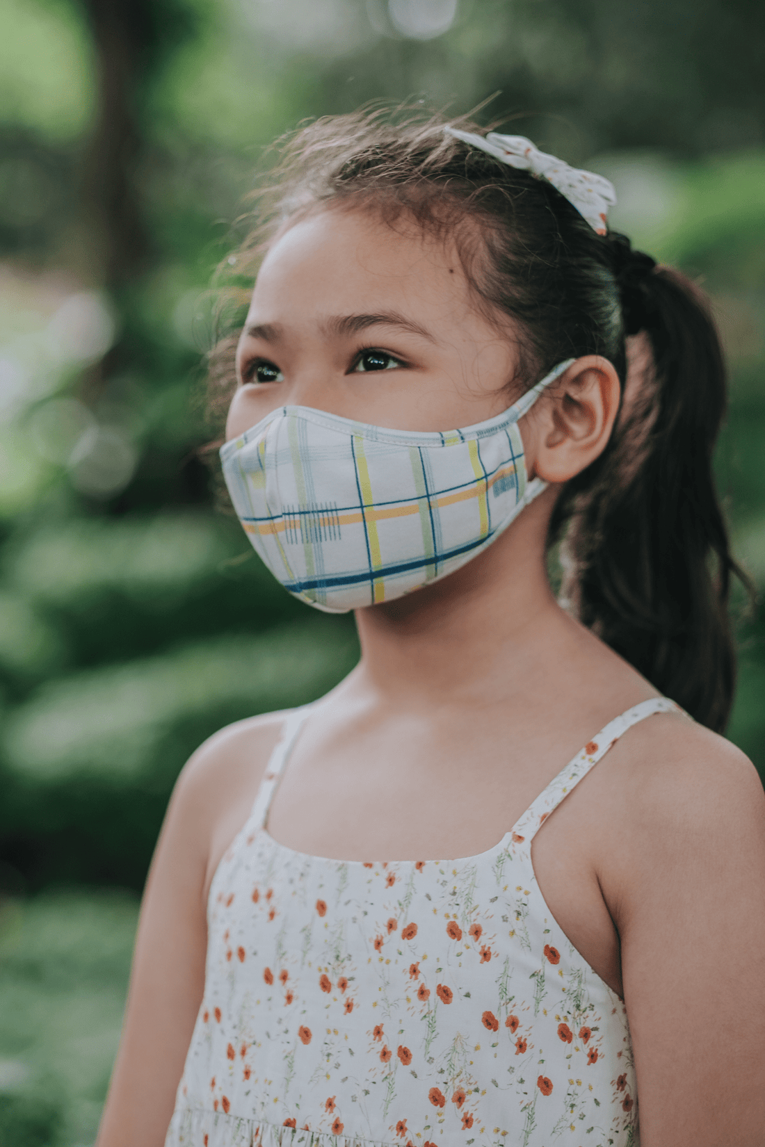 Sea Apple Accessories Cream Plaid Kids Face Mask One Size