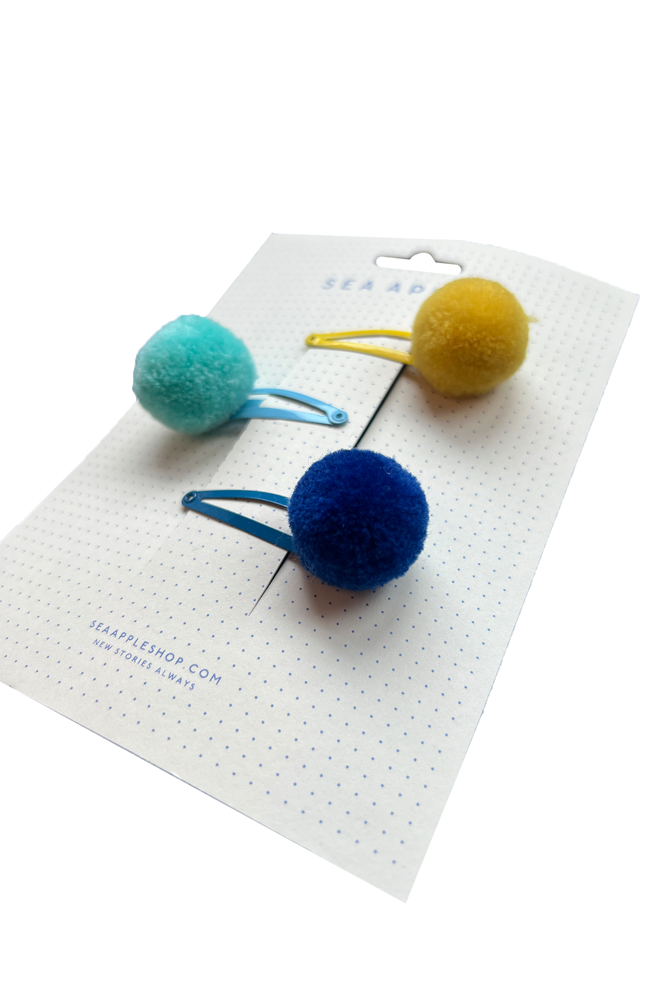 Yuzu Pompom Hair Clips